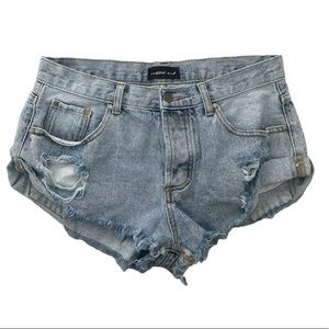 Mustard Seed cut off distressed high waist denim Jean shorts size M